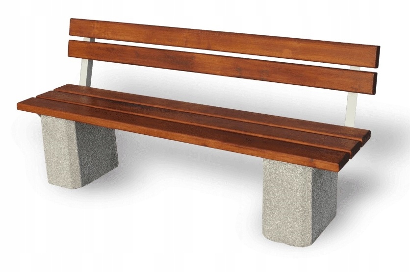 Lavička z umývaného betónu, park, mestská záhrada, NEW YORK, 170 cm